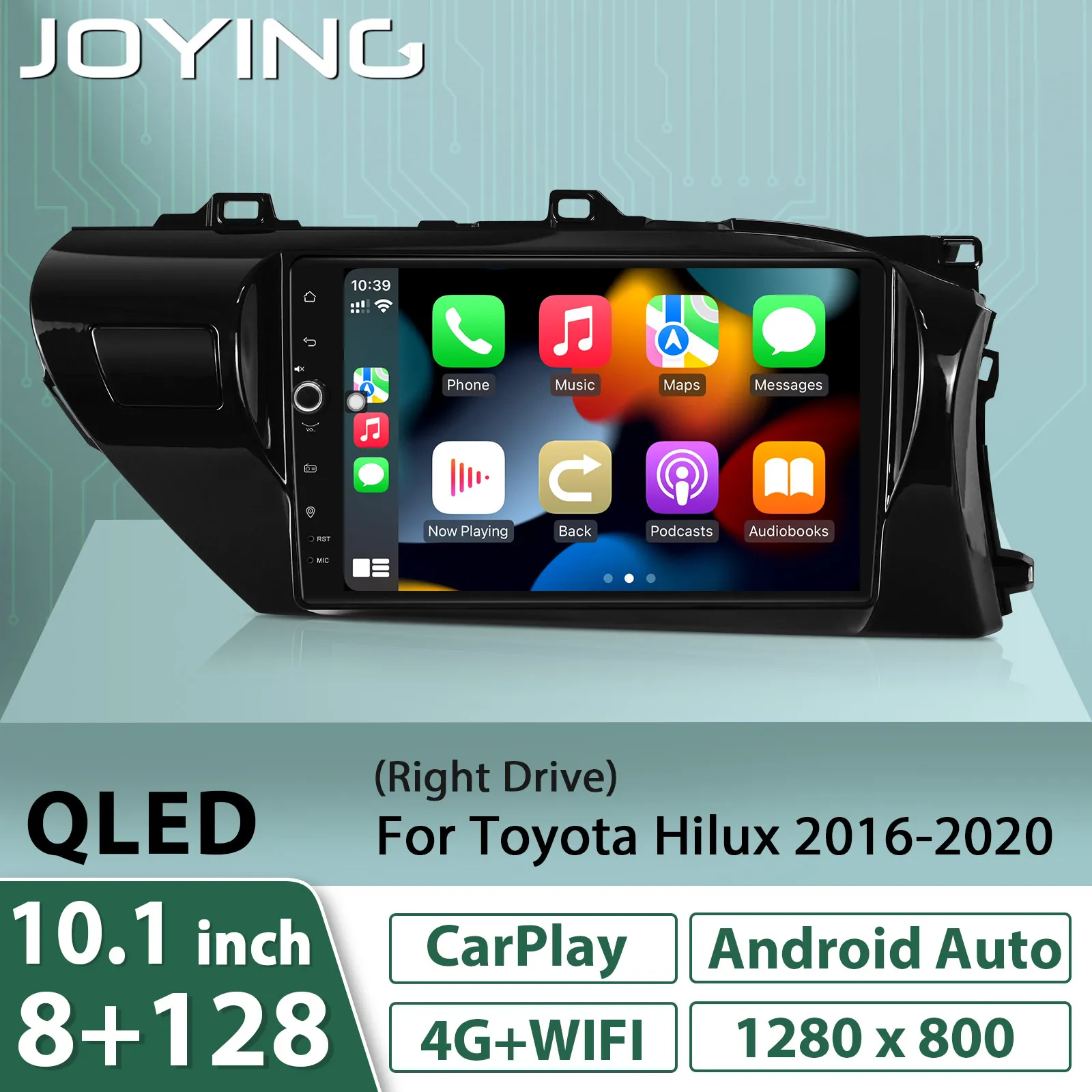 Autoradio Car Radio Stereo 10 Inch Head Unit Apple Carplay For Toyota Hilux 2016 2020 Plug And 