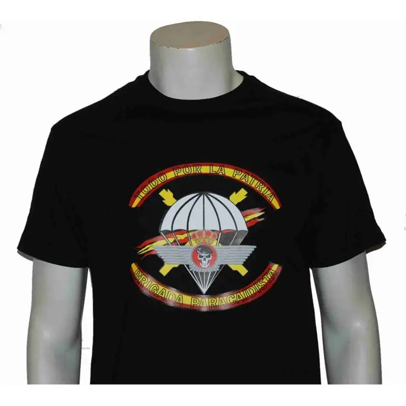Spanish Paratrooper Brigade Emblem T-Shirt New Cotton Short Sleeve O-Neck Casual Mens T-shirt