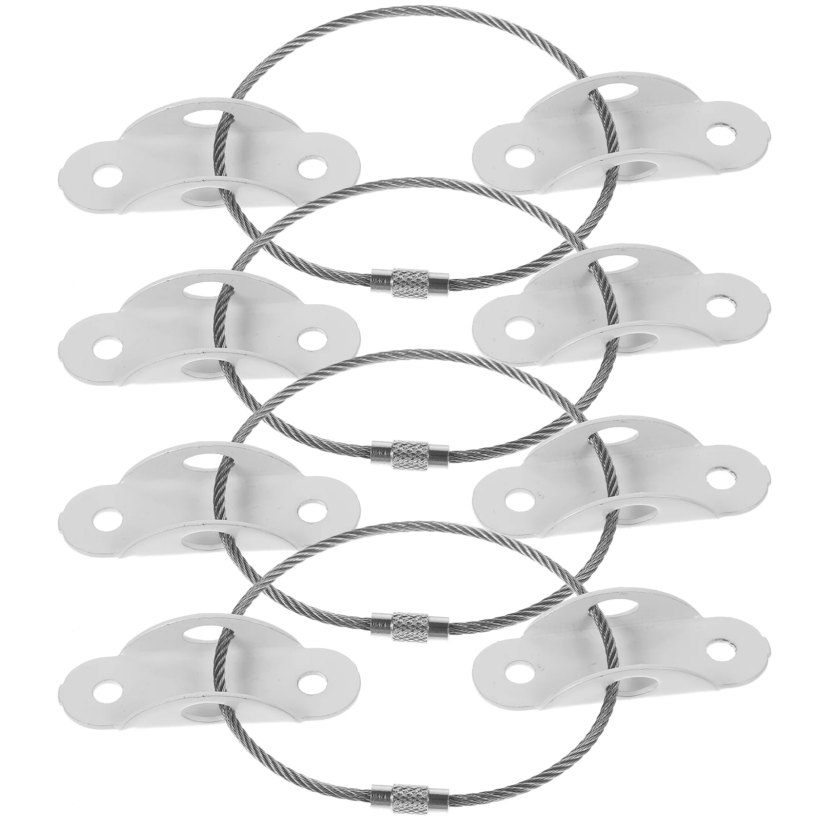 Furniture Fall Preventer Kit 3 Sets White Furniture Anchors Baby Proofing Safety Straps