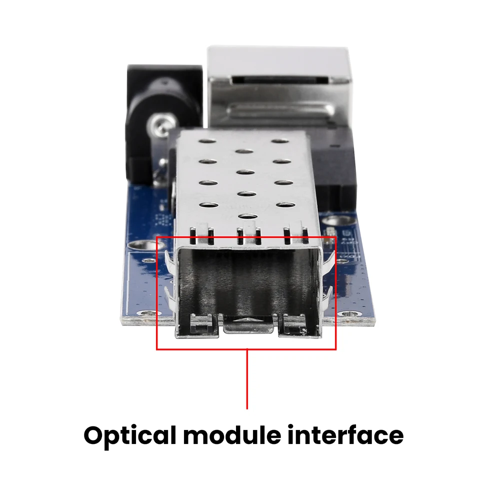 DC 5-12V RJ45 Ethernet SFP Gigabit Glasfaser-Transceiver Motherboard Optoelektronische Konvertierungsplatine – Detail 13
