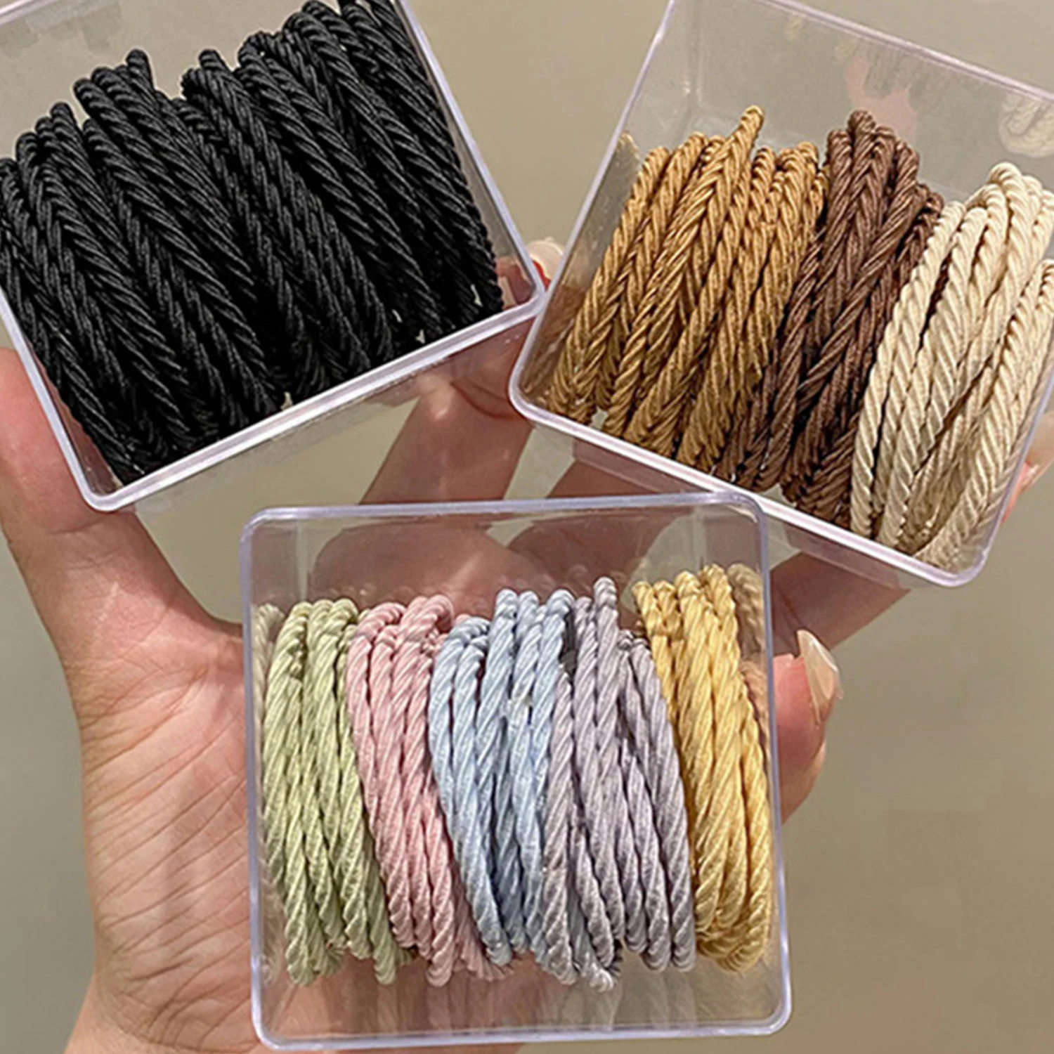 

Women Colorful Sweet Head Hair Rope Solid Rubber Bands Scrunchies Elastic Hair Bands Girls Simple Ponytail Holder Ties Headwear