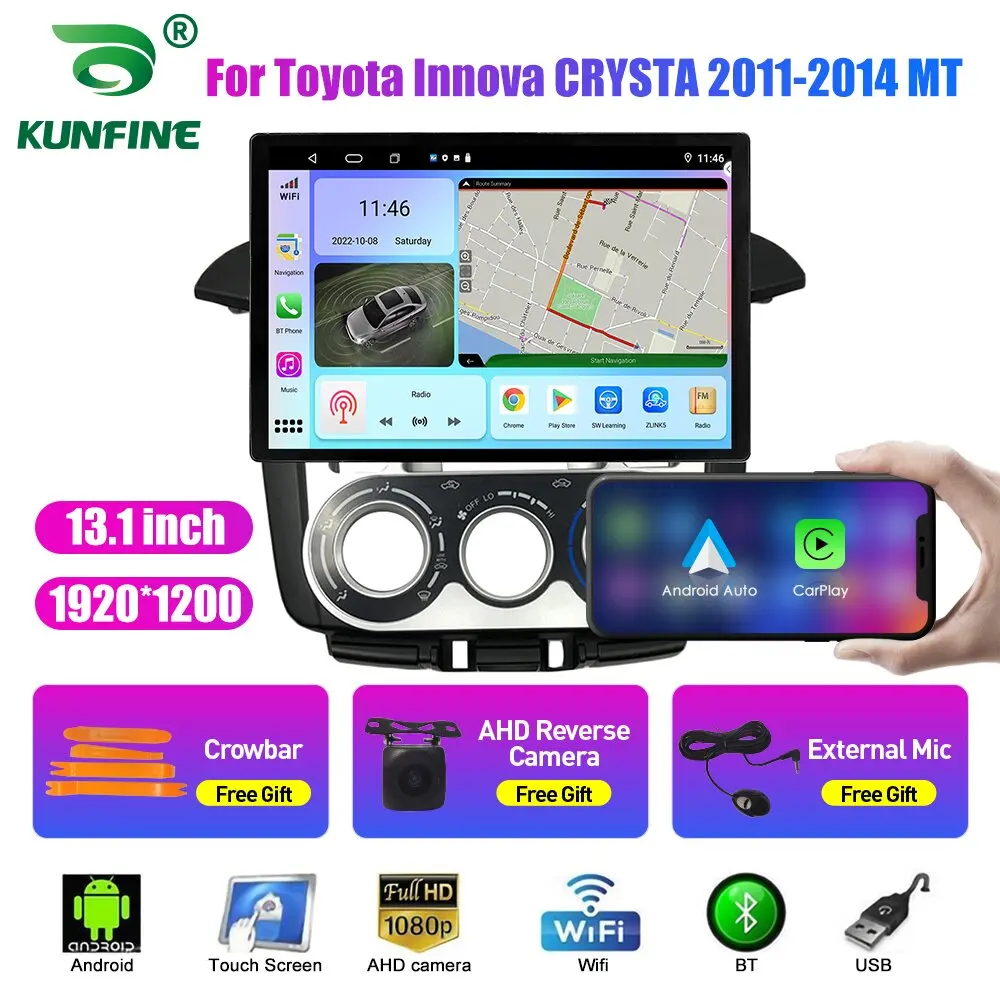 

13.1 inch Car Radio For Toyota Innova CRYSTA 2011-14 Car DVD GPS Navigation Stereo Carplay 2 Din Central Multimedia Android Auto