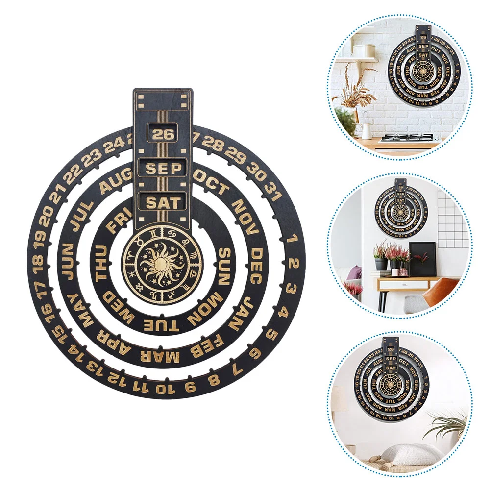 

Decor Perpetual Calendar Pendant Craft Wall Crafts Home Wooden Handicraft Decorative Office