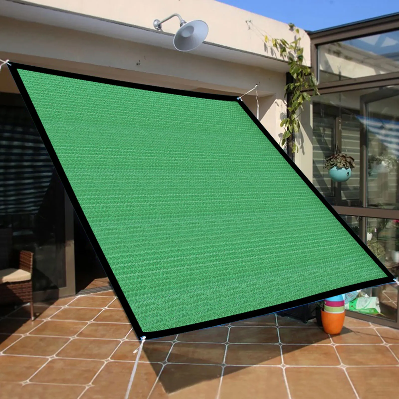 1-5m Sunshade Net Rectangle HDPE Shade Trap with Grommets Shade Canopy Mesh for Patio Lawn Garden Pergola Plants Greenhouse