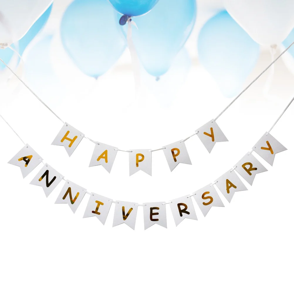 

Decoration for Bedroom Letter Paper Banner Party The Bling HAPPY ANNIVERSARY Wall