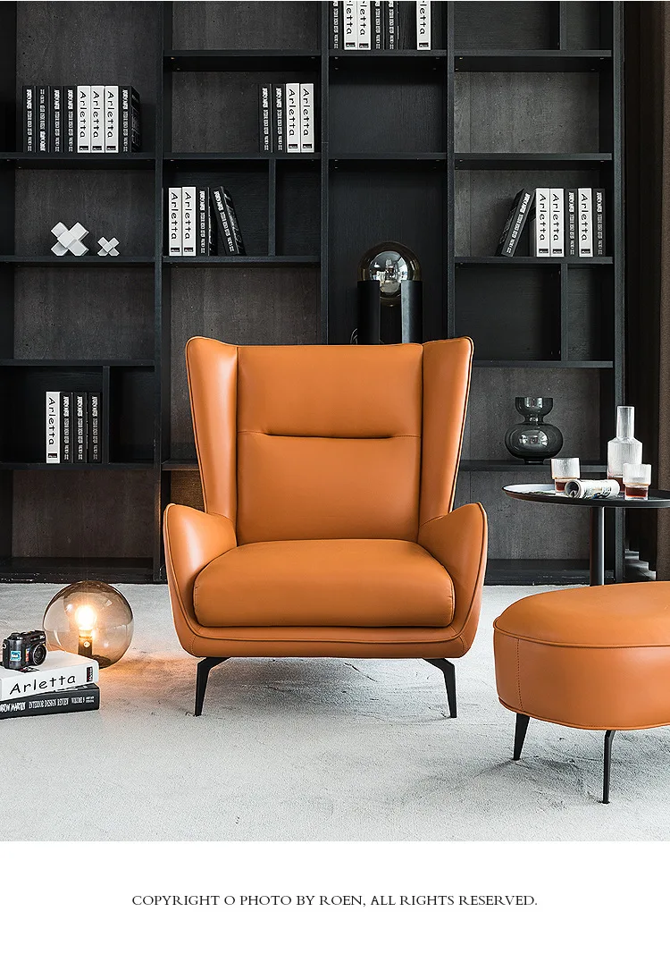 Description Picture 6 of itemSingle Waterproof Living Room Chair Luxury Nordic Balcony Lounge Chairs Reading Minimalist Back Support Poltronas Decoration