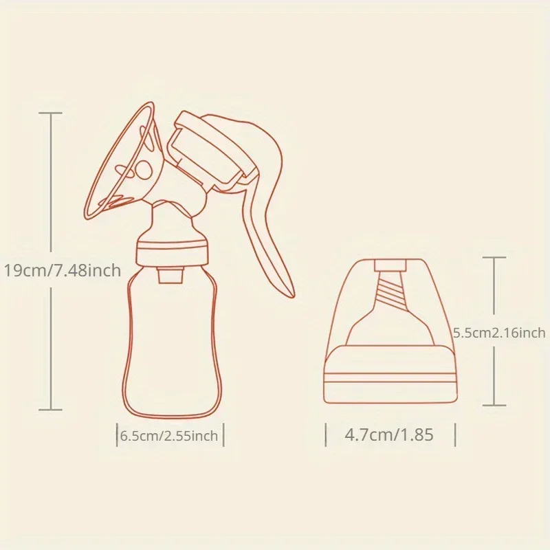 Manual Breast Pump Original Manual Breast Milk Silicon PP BPA Free with Milk Bottle Nipple Function Pumps for Women