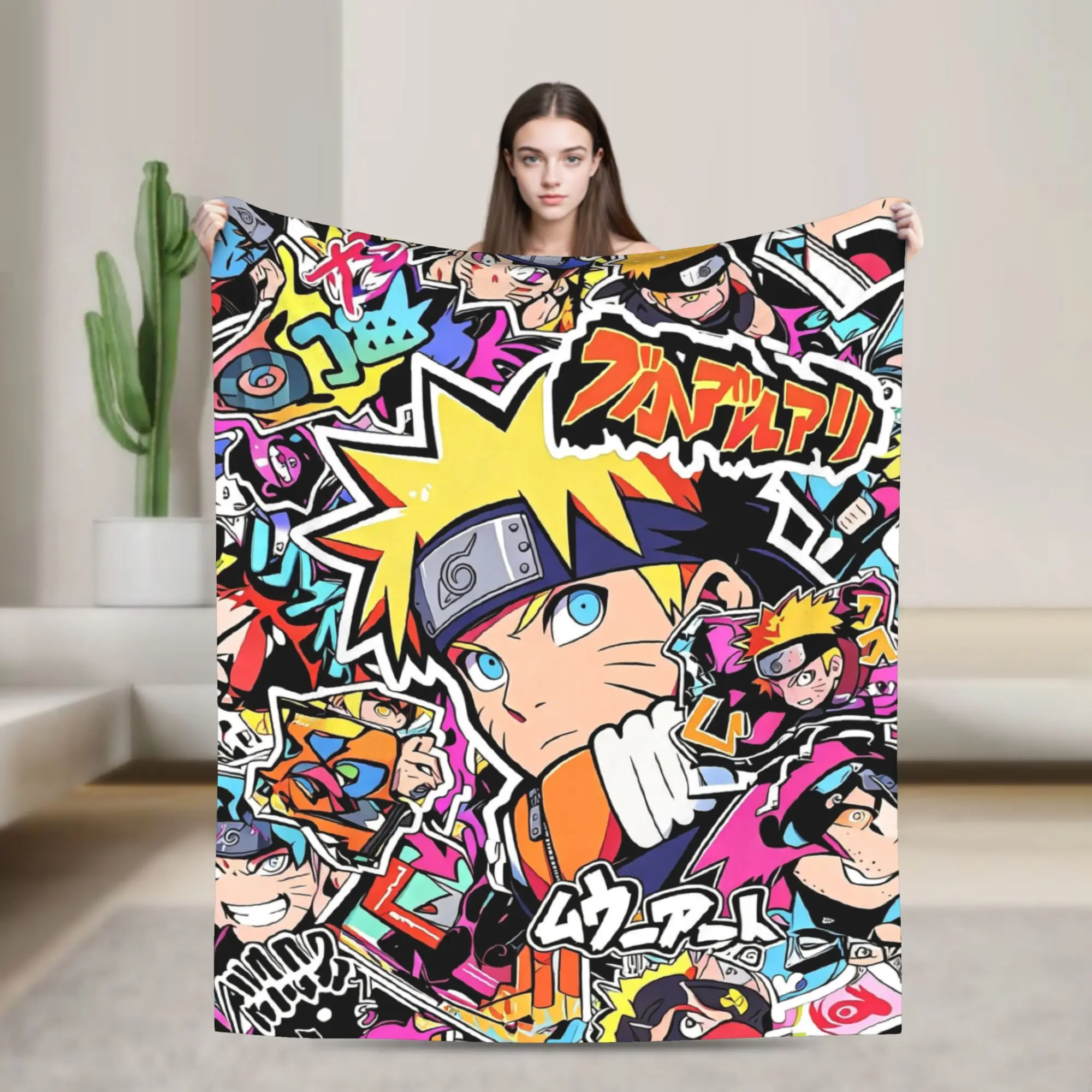 Luxurious Naruto Inspired Soft Fleece Blanket - Warm Flannel Manga Throw