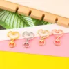 10pcs/pack 3.5x2.4cm Alloy Heart-Shaped Hook Clasp Keychain Snap Ring Outdoor Tools For Making Keychain Accessories Wholesale 2