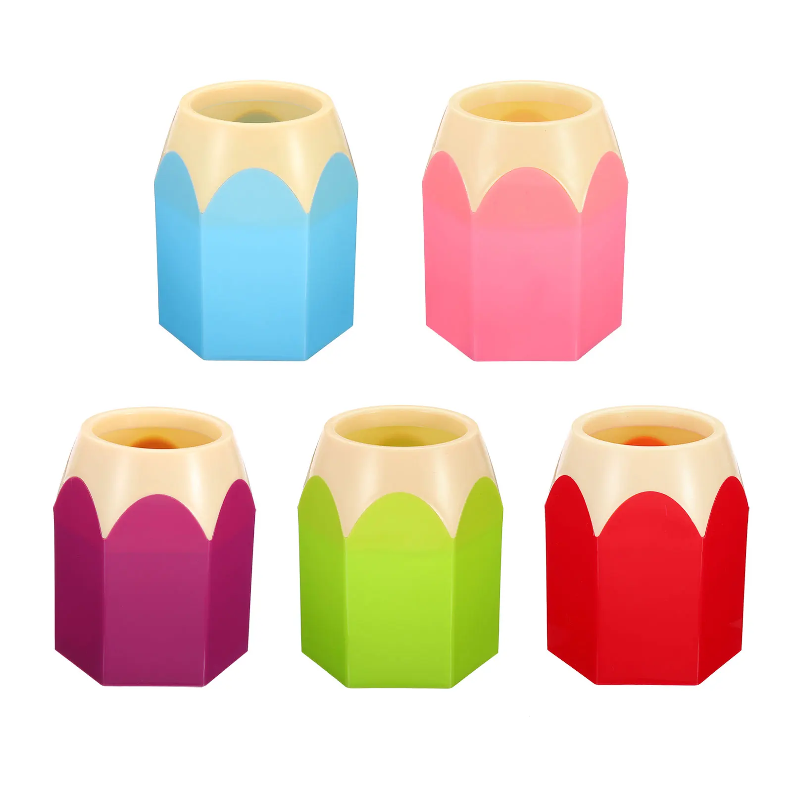 3-5Pc Multifunction Pen Holder Pencil Brush Container Desktop Decoration Stationery Storage Vase Organizer Cute Desk Accessories