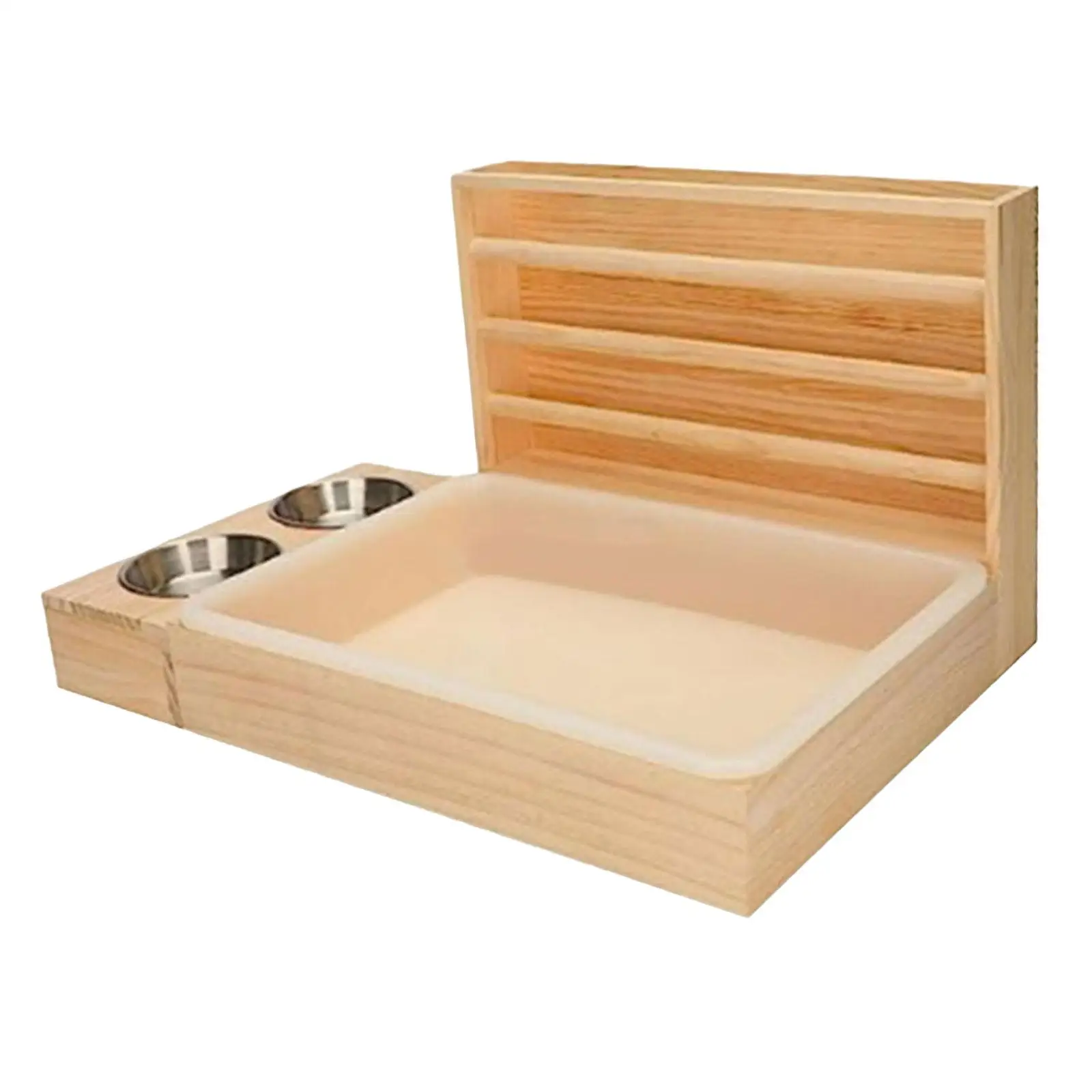 Wooden Hay Feeder with Litter Box Bunny Hamster Bunny Pet Supplies