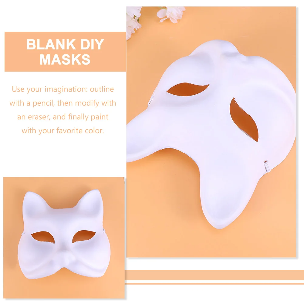 KUYYFDS Therian Mask Halloween Fox Mask Leather DIY Blank Mask Halloween  Masks Halloween Party Decorations Masquerade Costume Prop