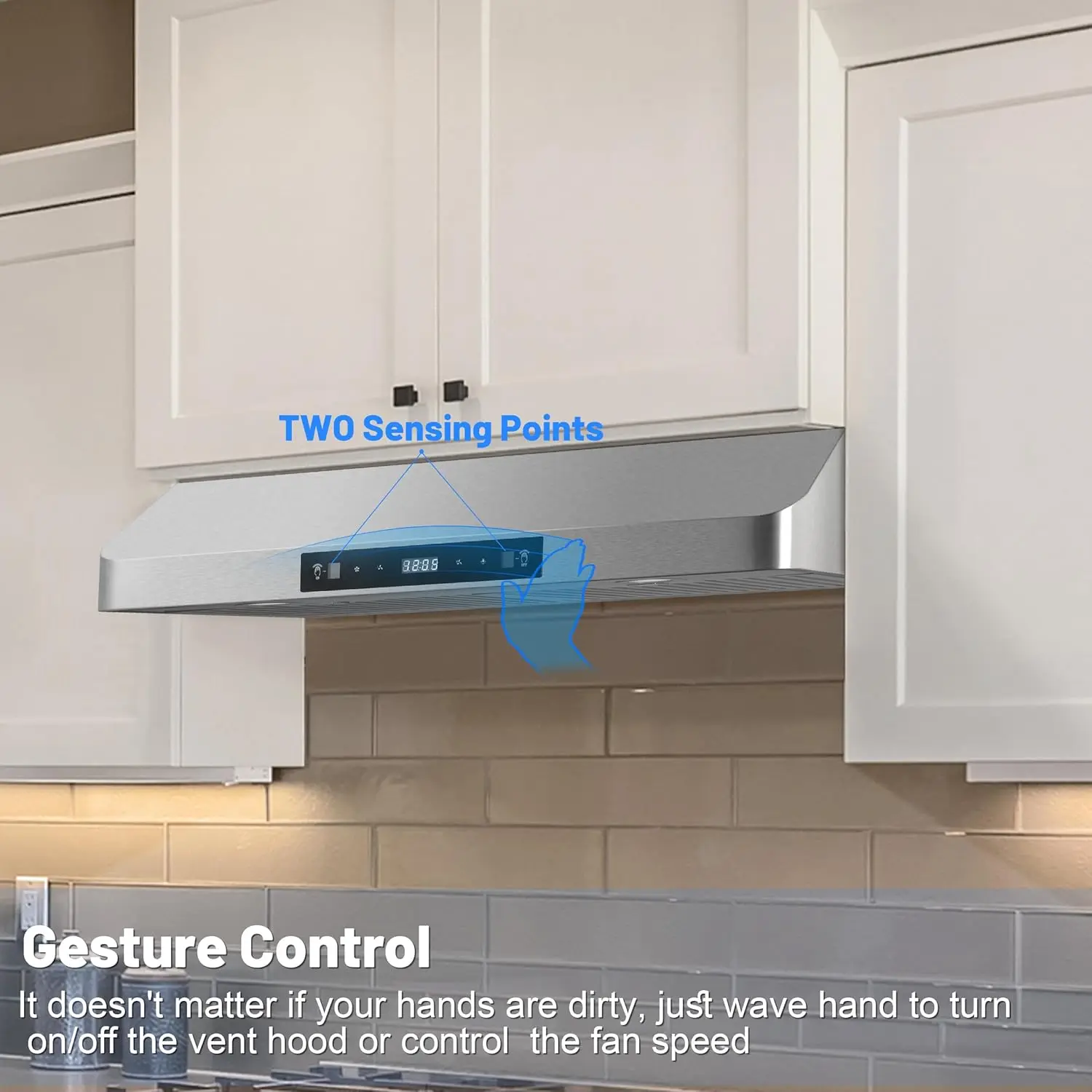 Range Hood 30 Inch 900CFM Under Cabinet Range Hood Kitchen Vent Stainless Steel Kitchen Stove Vent for Ducted