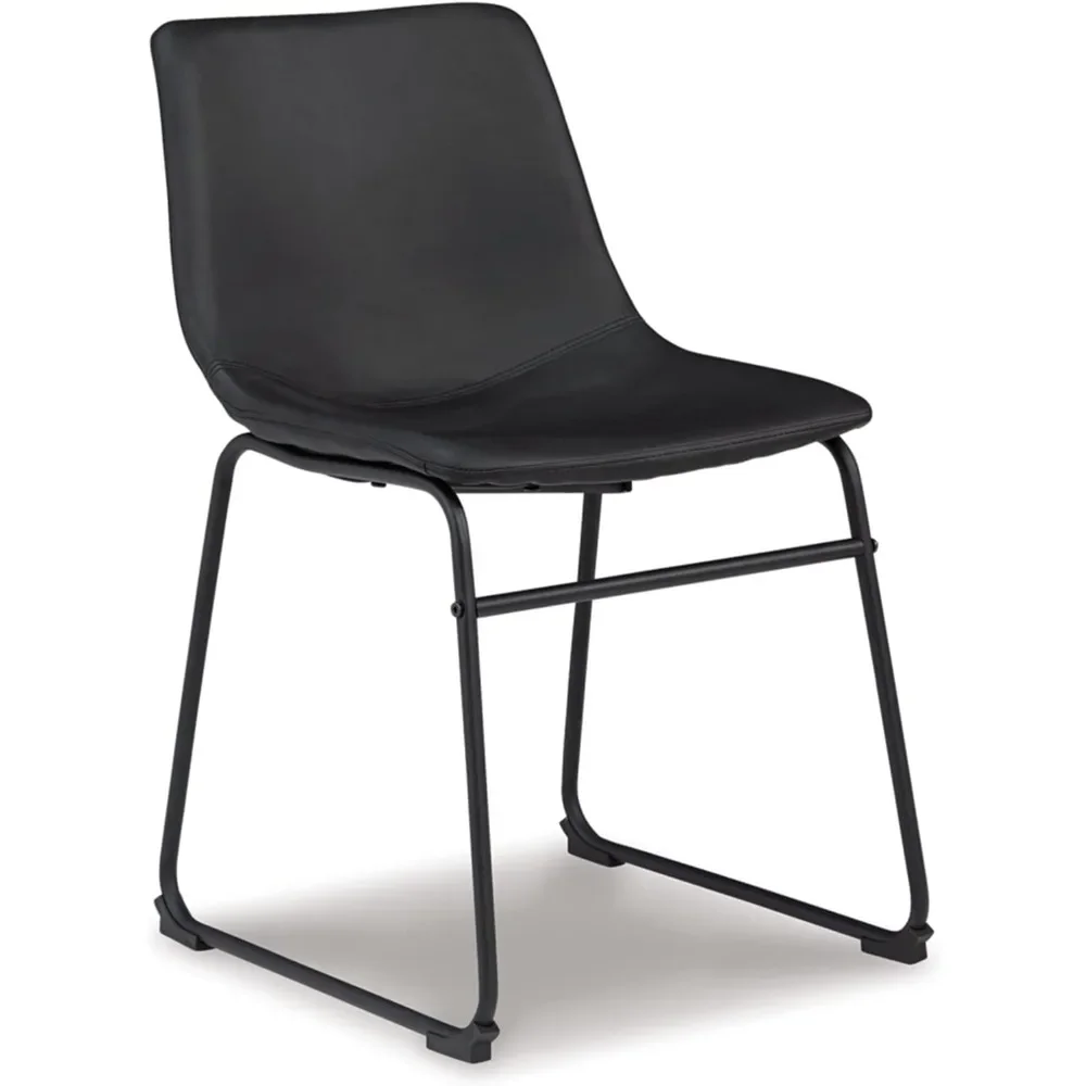 Centiar Mid Century Dining Room Bucket Chair, 2 Count, Black