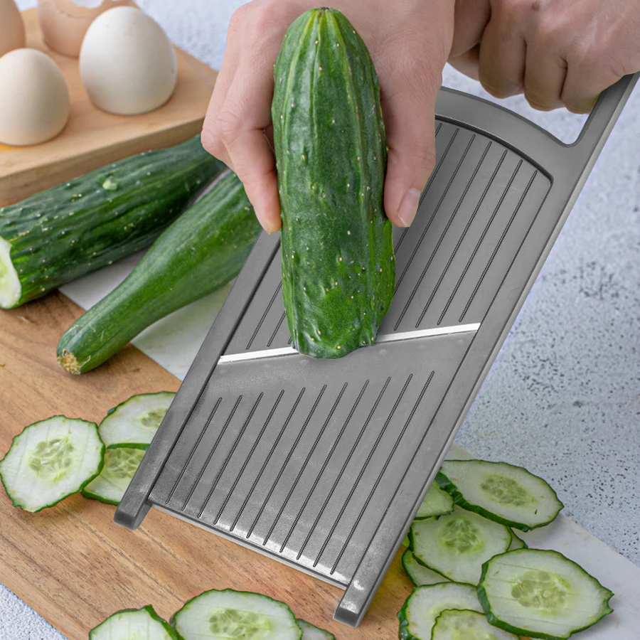 1PC potato slicer Household multi-functional slicer Stainless steel hand-held vegetable and fruit slicer hanging kitchen tools 4