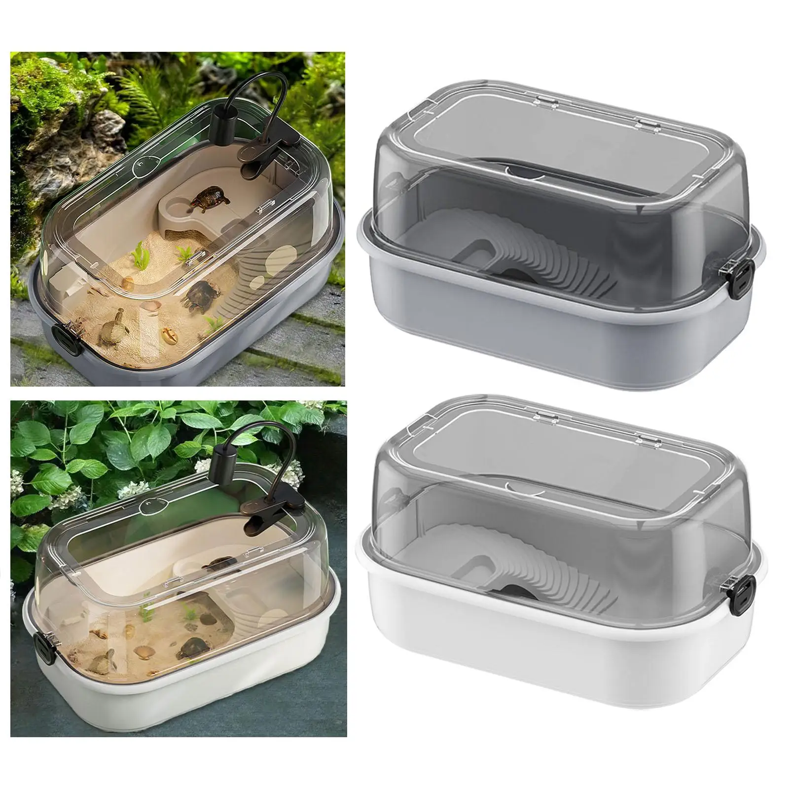 Turtle Aquarium Prevent from Escaping Large Space Tortoise Aquarium Habitat for Crayfish Hermit Crabs Tortoise Terrapin Lizards