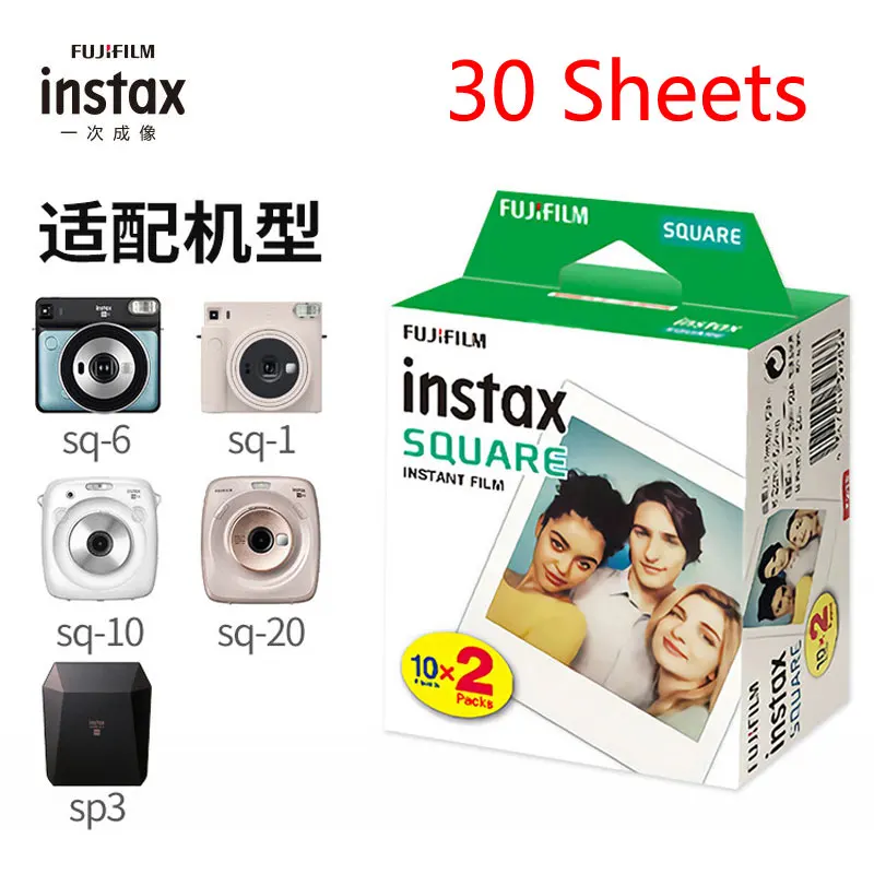 Pellicola Originale Fujifilm Instax Square Instant White Edge Da 10 A 20 Fogli Per Fotocamere Di Formato Ibrido Fuji Sq10 6 20 Sp3