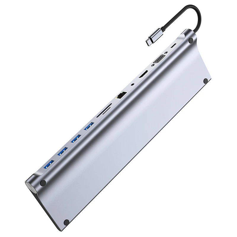 

3,0 USB многоинтерфейсное расширение подходит для различных ноутбуков одиннадцать в одном блокировочная станция Тип C концентратор