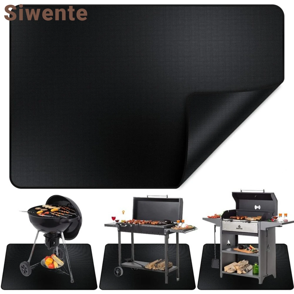 

Under Grill Mats Double Side Silicone Coated Fiberglass High Temperature Resistant Oil-proof Non-slip Thickened Barbecue Mats