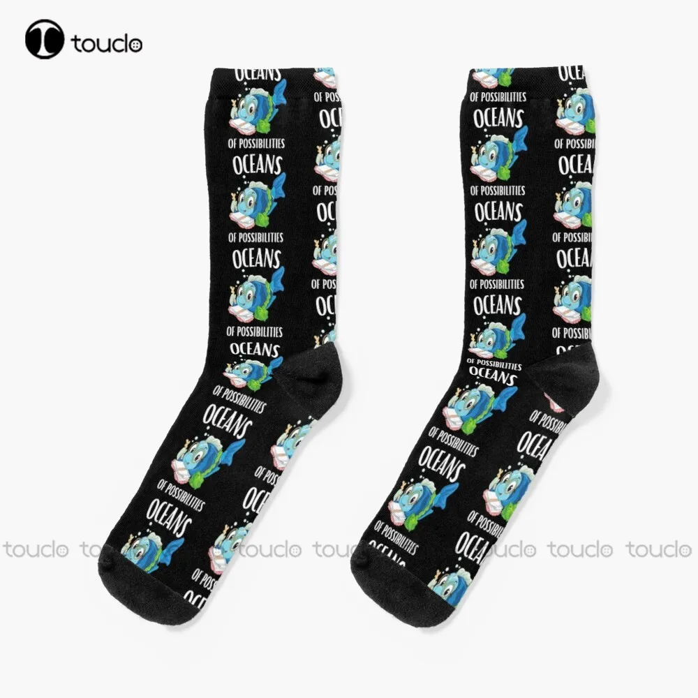 

Cute Oceans Of Possibilities Summer Reading Socks Novelty Socks For Men Christmas Gift Comfortable Best Girls Sports Funny Gift