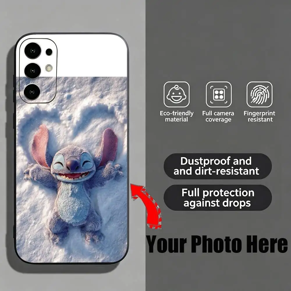 Cartoon S-Stitchs Top Selling Soft Silicone Black Phone Case