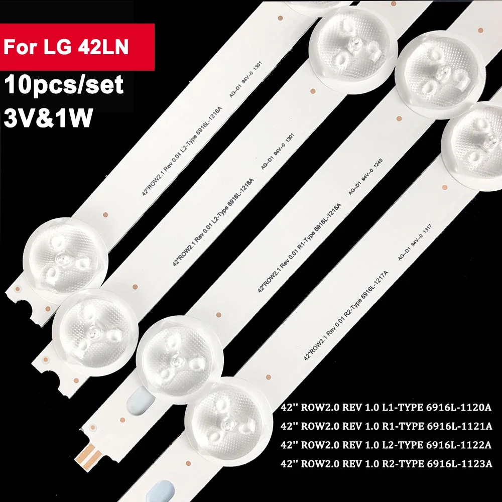 10 pcs/set Tv-t néz ledes backlight csík számára LIG 42LA615V 42LN613V 42LN540V 42LA620V LC420DUE 42LA62 42LN578V 42LN575V 42LN5710 42LN540