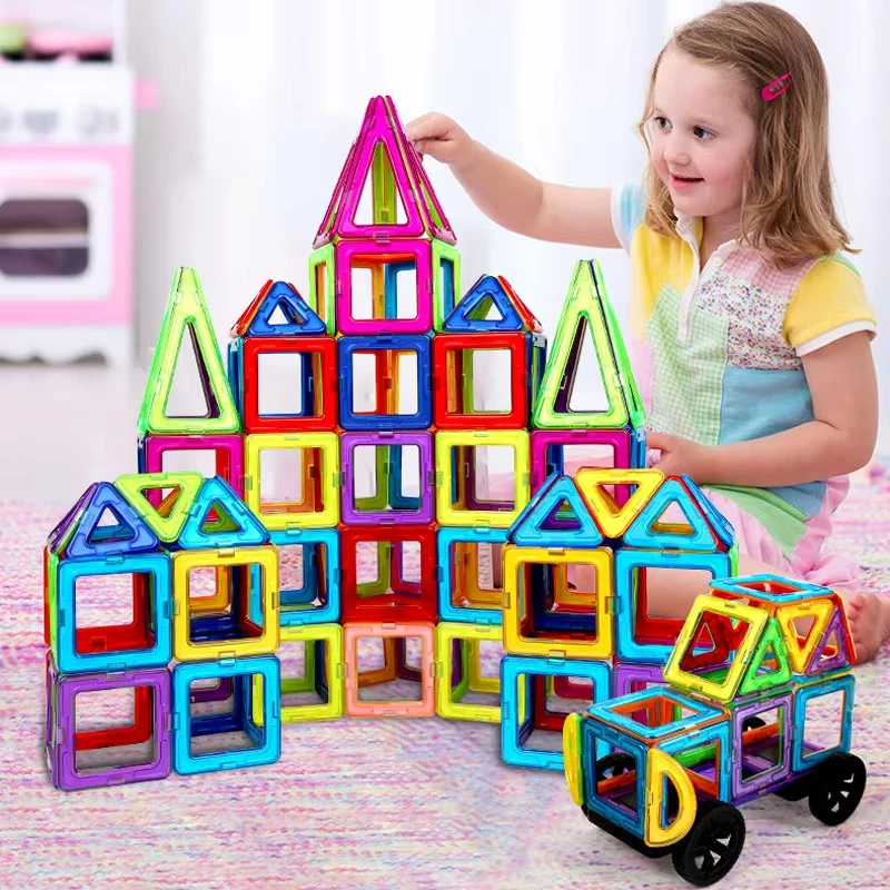 Magnetic Building Blocks 30-168PCS Magnet Tiles Magnetic Building Blocks Toys STEM Educational Constructor Set Toys for Learning Birthday Christmas Gifts magnetic building blocks,magnetic assembly toy