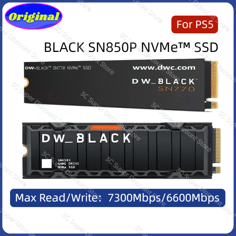 

Original Brand DW SN850P NVMe 4tb SSD PCIe 4.0 Gen4 M.2 2280 1TB 2TB Solid State Drive Game Drive Sony Version For PS5 Consoles