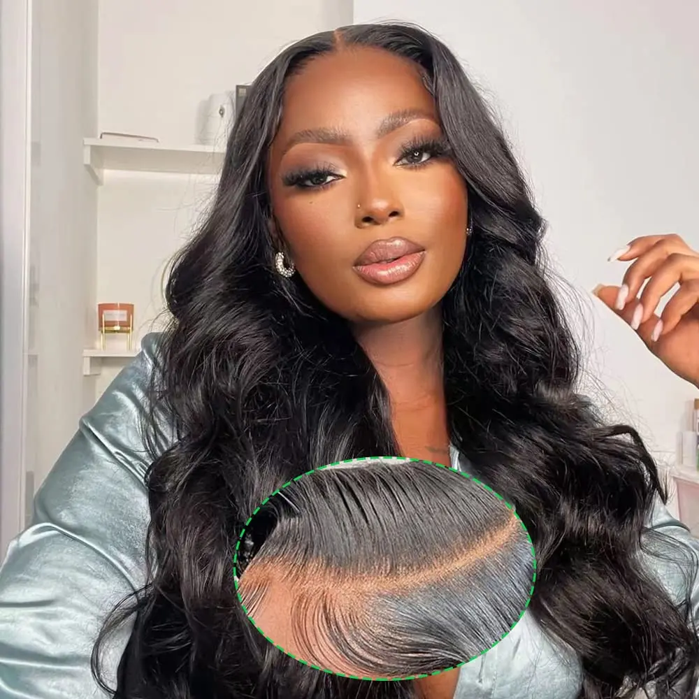 

5x5 4x6 Glueless Lace Closure Body Wave Wigs Pre Plucked 36 38 Inch Brazilian Transparent Ready to Wear and Go Lace Frontal Wigs