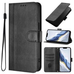 Magnetic Leather Wallet Case with Kickstand and Card Slots - Sleek Flip Cover - Pixel 5 (Black (YB - 016))