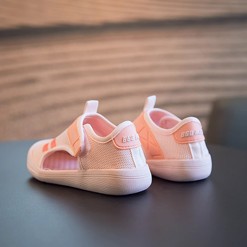 Baby Sports Sandals Fashion Kids Shoes Girls Boys Pu Breathable Mesh Mix Color Anti slip Beach Toddler Sandal Children Shoes