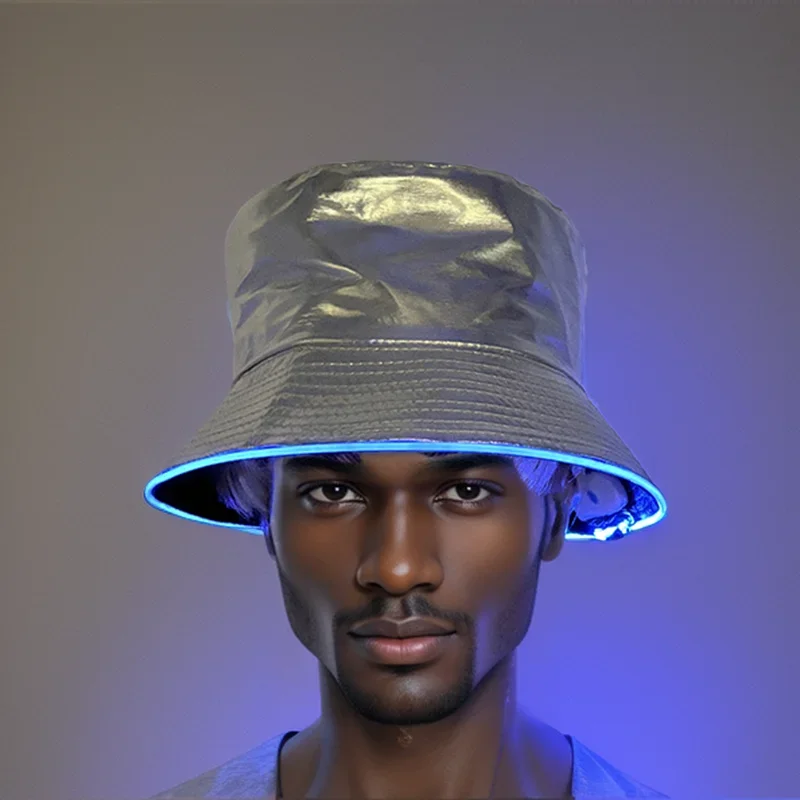 Sombrero De Pescador Reflectante Unisex BaronHong - Brillante De Noche, Ideal Para Fiestas, Halloween Y Actividades Nocturnas