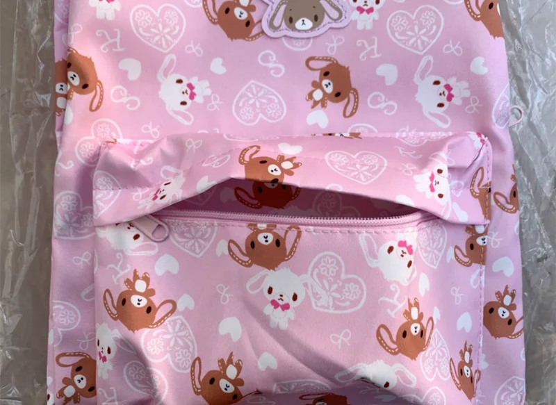 Sugarbunnies ピンク リュック　新品 Sugarbunnies Backpack School Bags for Girls Cartoon Bunny