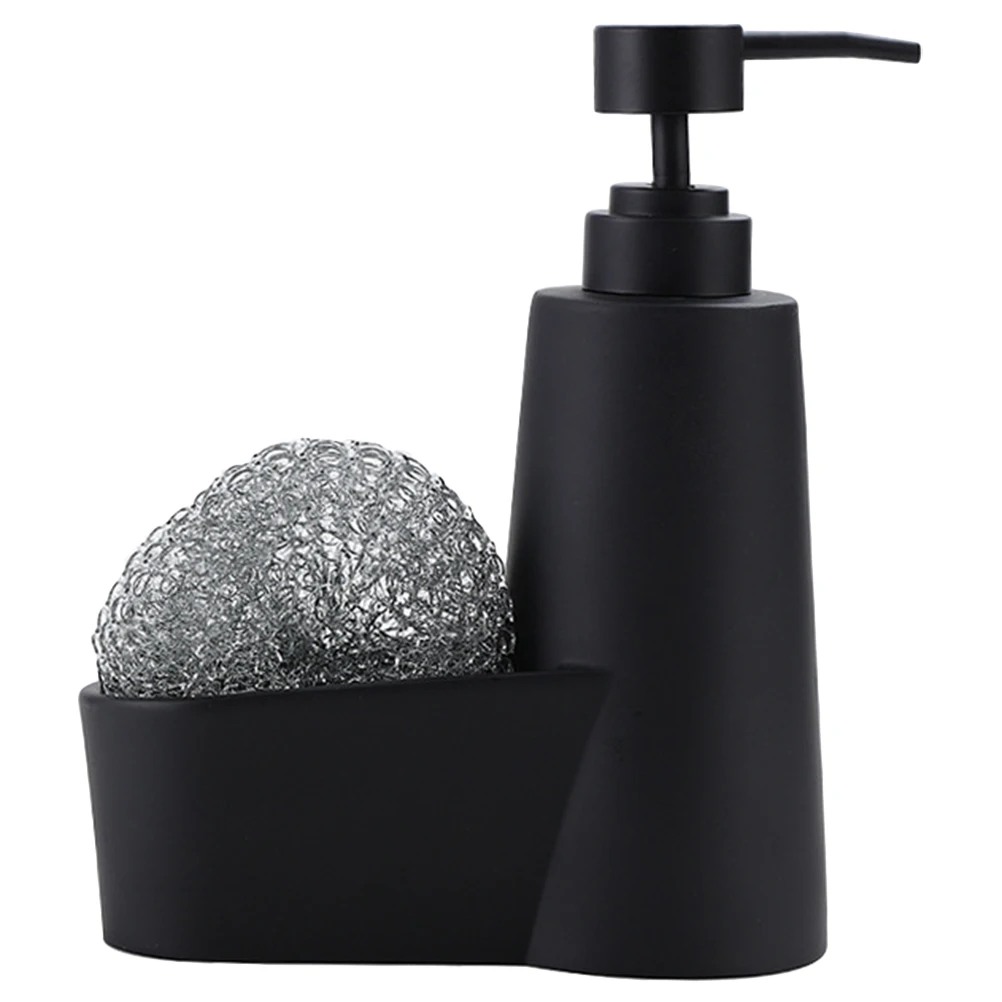 เครื่องจ่ายสบู่เหลวในครัว2สีพร้อมที่ใส่ฟองน้ำที่ใส่จานผงซักฟอกในห้องครัวห้องน้ำอุปกรณ์ทำความสะอาด 1