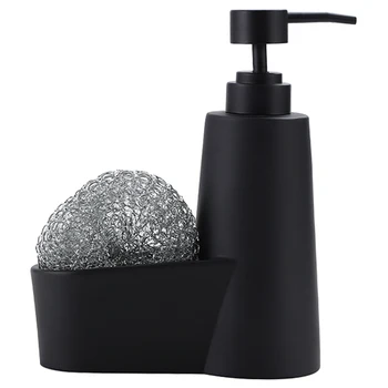 เครื่องจ่ายสบู่เหลวในครัว2สีพร้อมที่ใส่ฟองน้ำที่ใส่จานผงซักฟอกในห้องครัวห้องน้ำอุปกรณ์ทำความสะอาด 1