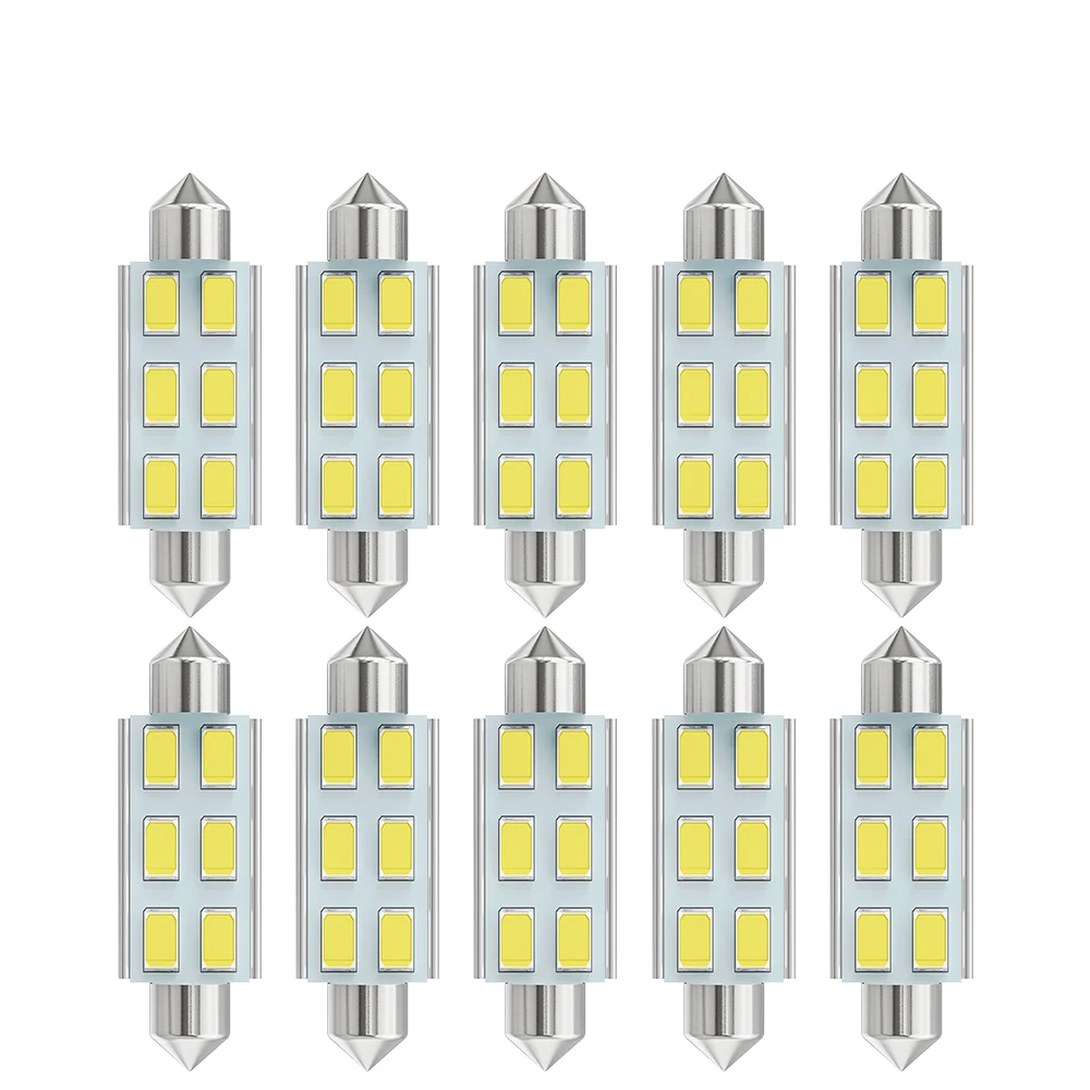 

10X C5W Led C10W Festoon Light Bulbs Car Interior Lights 31mm 36mm 39mm 41mm Canbus Dome Lamp Reading Light Auto Bulbs 12V 6000K