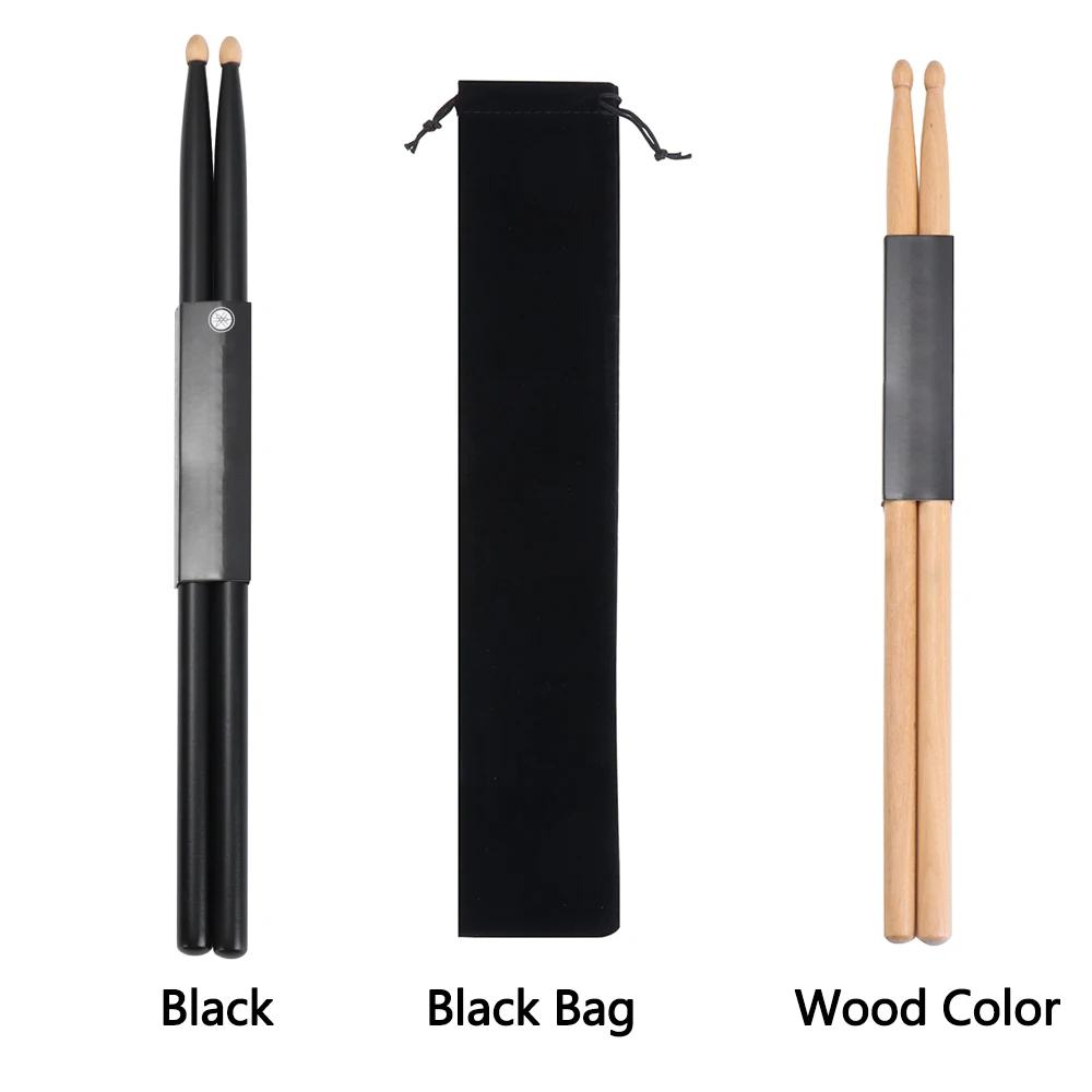 Drum sticks Drumstick bag Drum percussion accessories Drum accessories 1Pairs Professional Drum Sticks With Carrying Bag for Beginners
