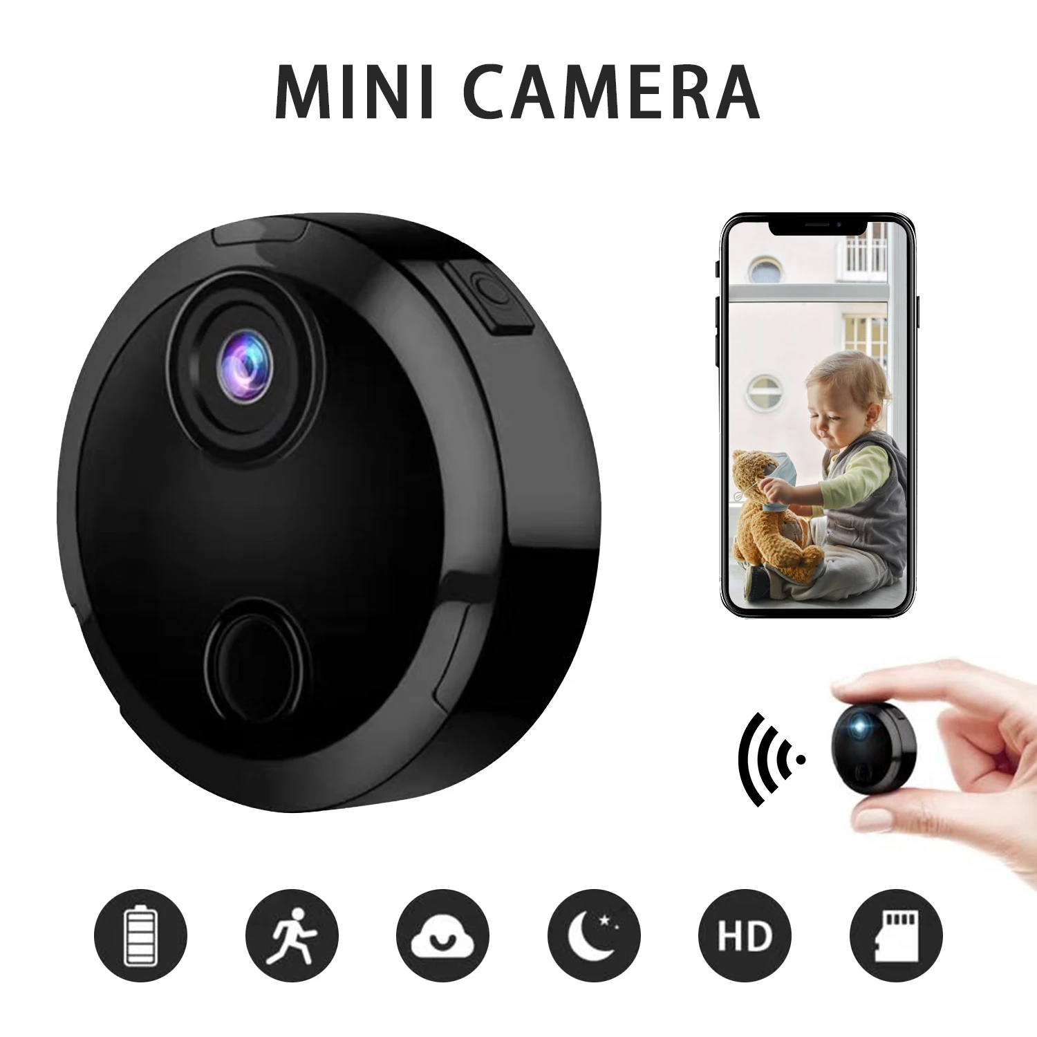 SecurityIndoorHDQ15MiniCameraWifiHomeHD1080PWirelessNight