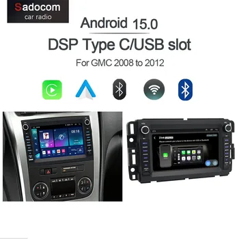 Autoradio Android da 7 pollici per GMC dal 2008 al 2012, CarPlay wireless, Android Auto, GPS, navigazione, Bluetooth, controllo al volante