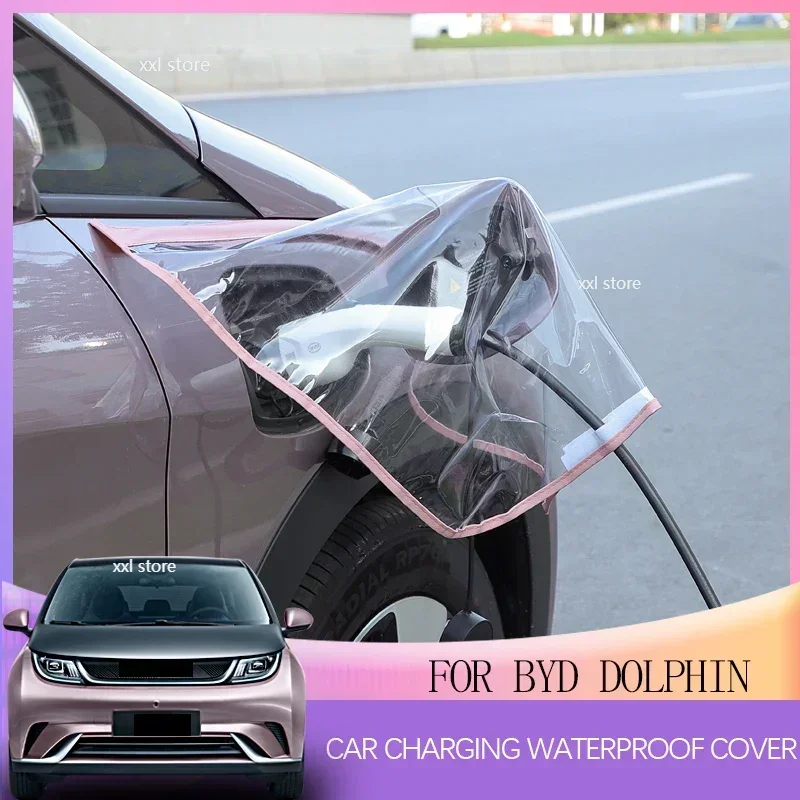 

For BYD Dolphin Seagull Car New Energy Charging Port Rain Cover Rainproof Dustproof EV Charger Gun Protect Electric Accessories