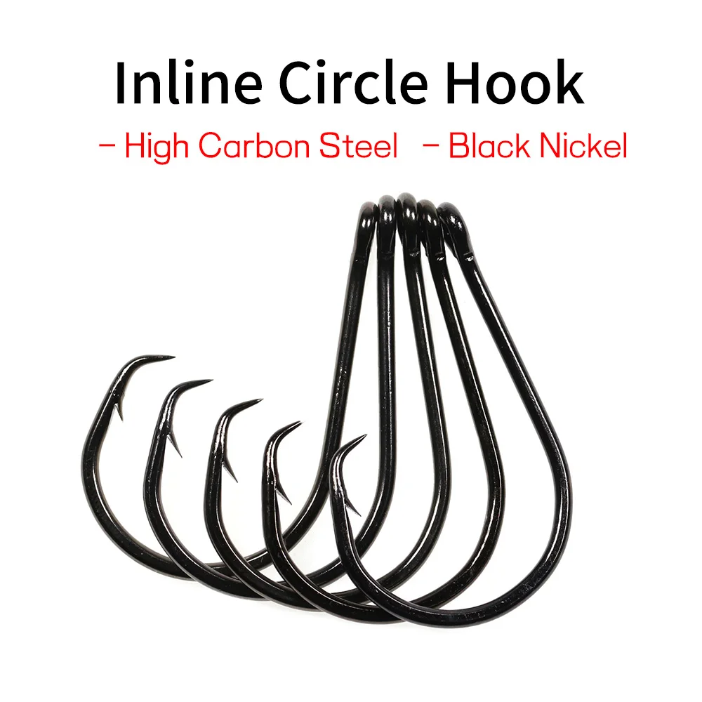 Nickel Fishing Inline Circle Hook, Saltwater Circle Hooks