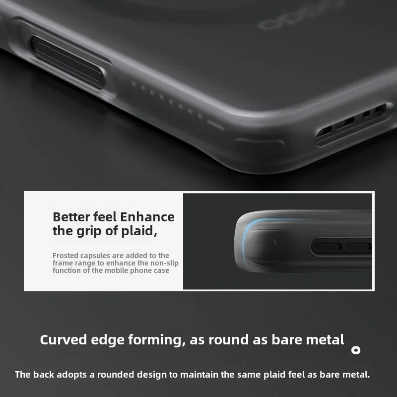 Luxury Matte Transparent Magnetic Case with Camera Protection