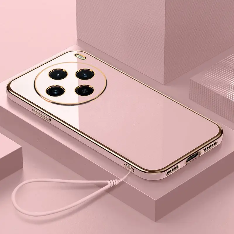 Luxury Square Plating Shockproof Phone Case - Premium Back Cover