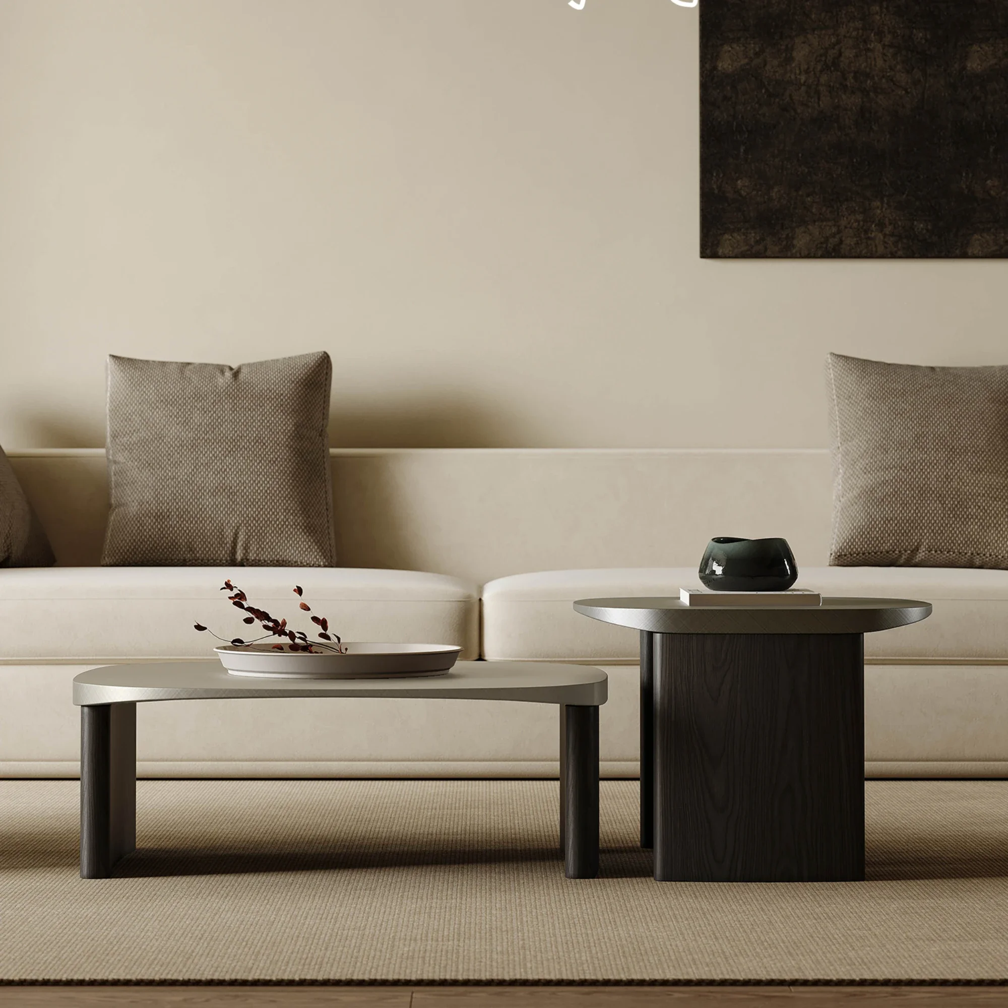 

Creative Square Baking Paint for Metal Living Room Small Apartment Minimalist
