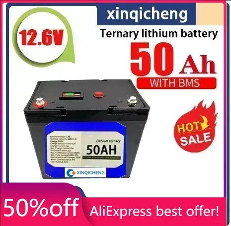 

12V 50Ah ternary lithium battery, integrated solar system BMS battery, high capacity suitable for RVs, etc