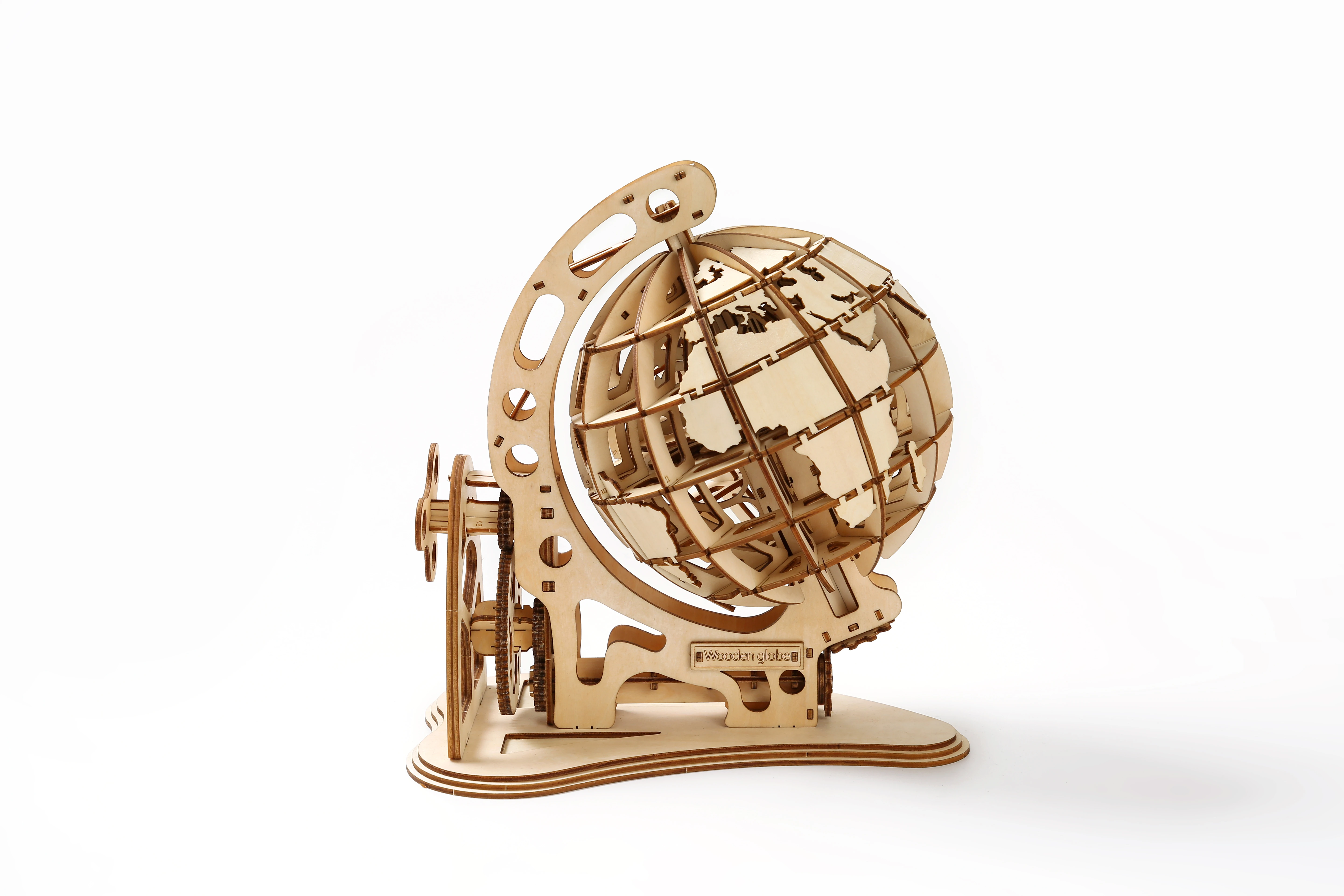 Wooden Globe Puzzle 3D DIY Drive Model 