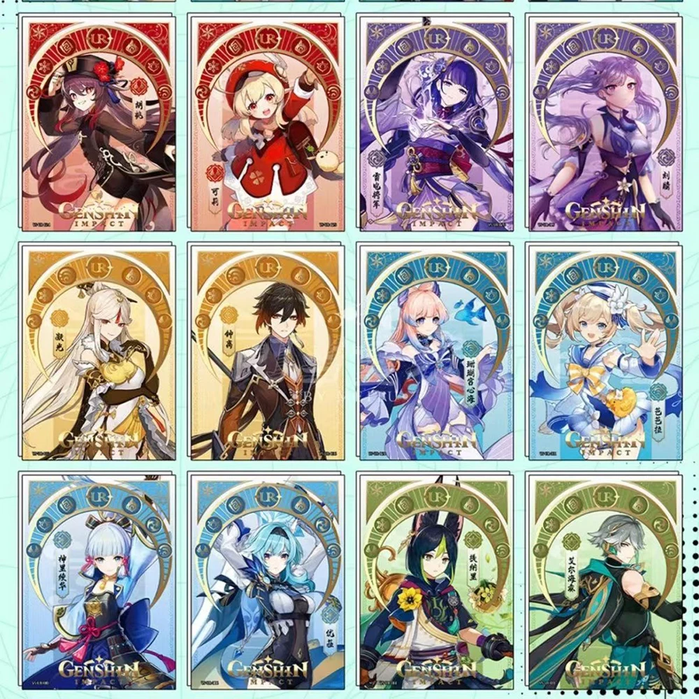 Фото Ударная карточка New Genshin, коллекционная Аниме игра TCG, бустер, коробка, редкий SSR, подарки для окружающих детей и семьи, новые настольные игрушки для №3