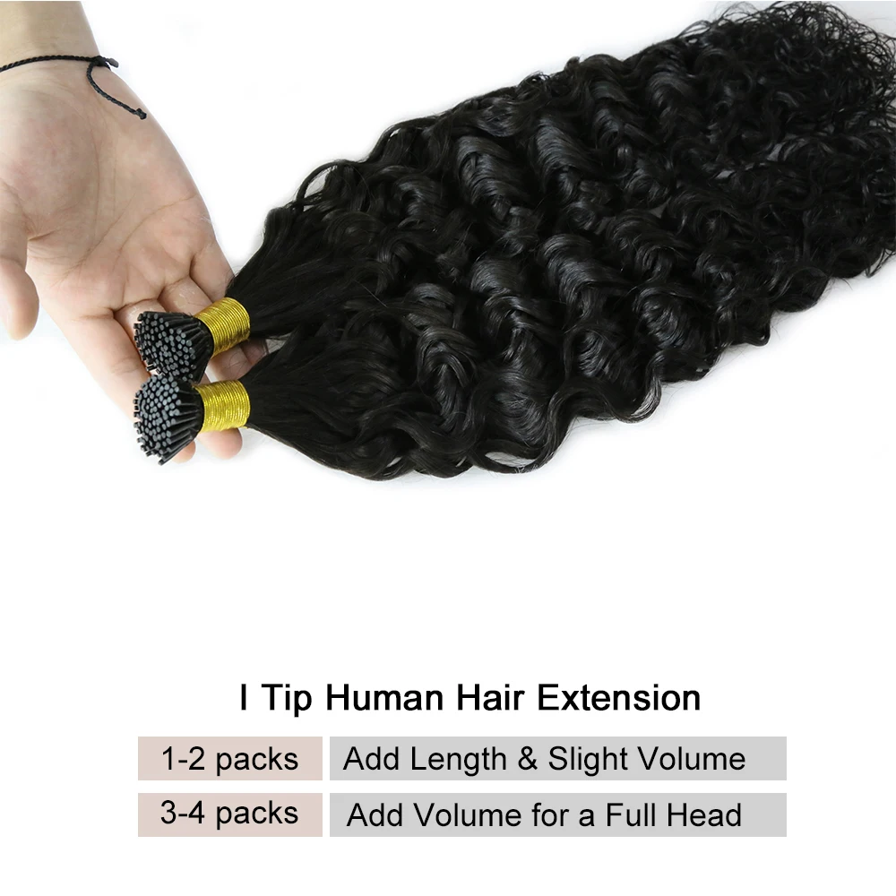 Hair Extensions Natural Wave ITIP Hair Extension Brazilian Human Remy Hair Extensions 0.8/1g/pc 50pcs Women Natural Fusion Human Hairpiece