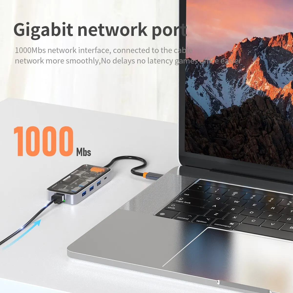 Type C Docking Station 8-in-1 USB C Hub with 4K HDMI 100W PD etc. for Phone Laptops