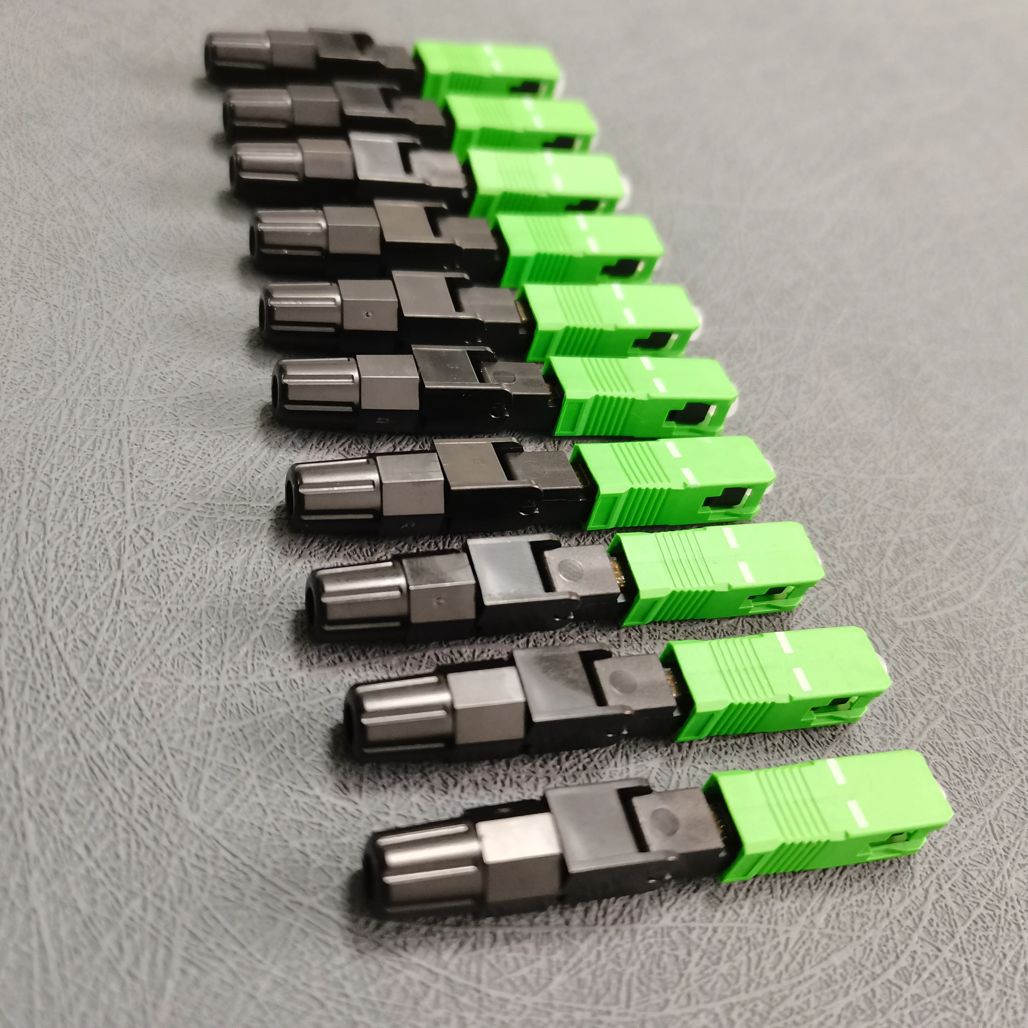 10pcs SC APC Fast Connector Embedded Connector FTTH Tool Cold Fiber Fast Connector SC Fiber Optic Connector